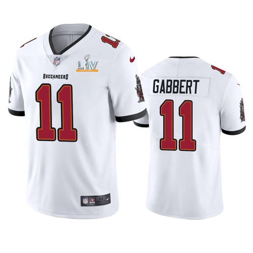 Men's Tampa Bay Buccaneers #11 Blaine Gabbert White NFL 2021 Super Bowl LV Limited Stitched Jersey
